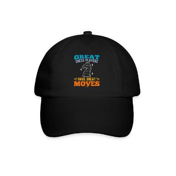 Great Chess Players Have Great Moves - Baseballkappe - Schwarz/Schwarz - Vorne