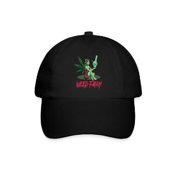 Cannabis Hanf THC 420 - Baseballkappe - Schwarz/Schwarz - Vorne