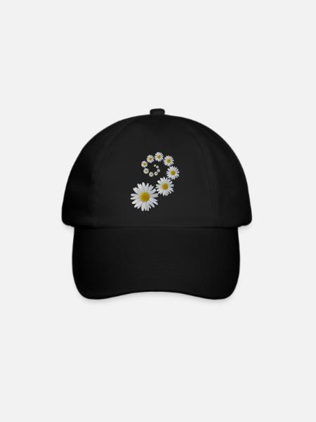 Margeriten Blume, Blumen, Blüte, floral, blumig - Baseballkappe - Schwarz/Schwarz