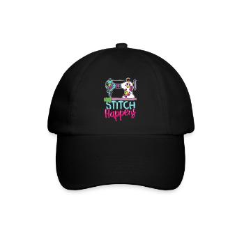 Stitch Happens - Baseballkappe - Schwarz/Schwarz - Vorne