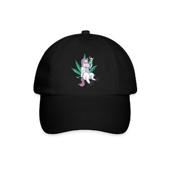 Cannabis Hanf THC 420 - Baseballkappe - Schwarz/Schwarz - Vorne
