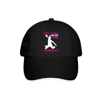 Handballerin Frauenhandball Damen Handball Mädchen - Baseballkappe - Schwarz/Schwarz - Vorne