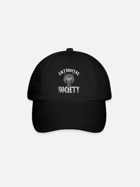 Antisoziale Gesellschaft - Baseballkappe - Schwarz/Schwarz