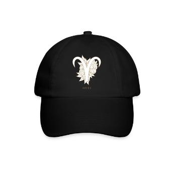 Aries Widder Sternzeichen Astrology - Baseballkappe - Schwarz/Schwarz - Vorne