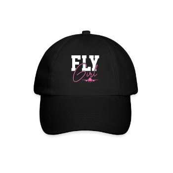 Flugzeug - Baseballkappe - Schwarz/Schwarz - Vorne