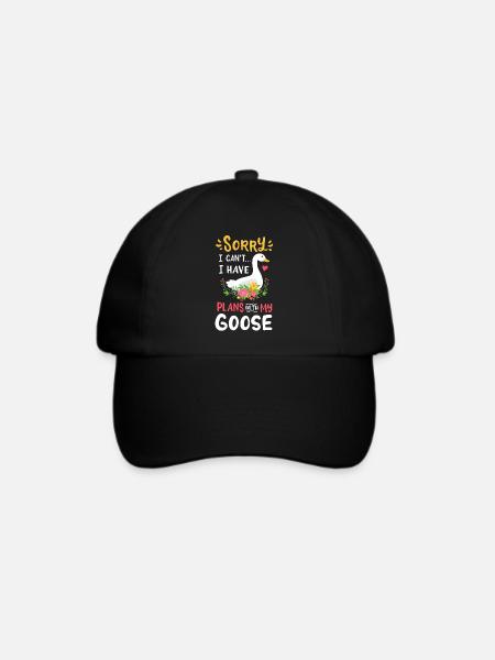 Gans Gänse Gänseliebhaber - Baseballkappe - Schwarz/Schwarz