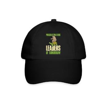 Procrastinators Leaders Prokrastination Geschenk - Baseballkappe - Schwarz/Schwarz - Vorne