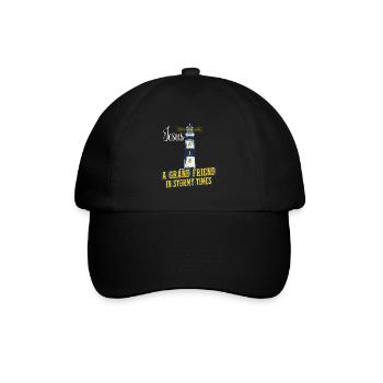 Christianity Jesus Lighthouse Jesus a grand Friend - Baseballkappe - Schwarz/Schwarz - Vorne