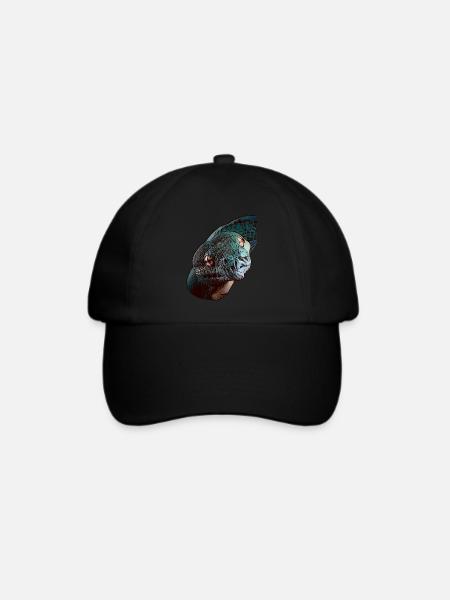 Schlange Schlangen Schlangenmotiv Tiergesicht Tier - Baseballkappe - Schwarz/Schwarz