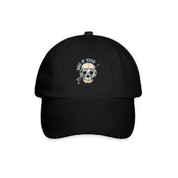 Speargun Spearfishing Skull Freediver - Baseballkappe - Schwarz/Schwarz - Vorne