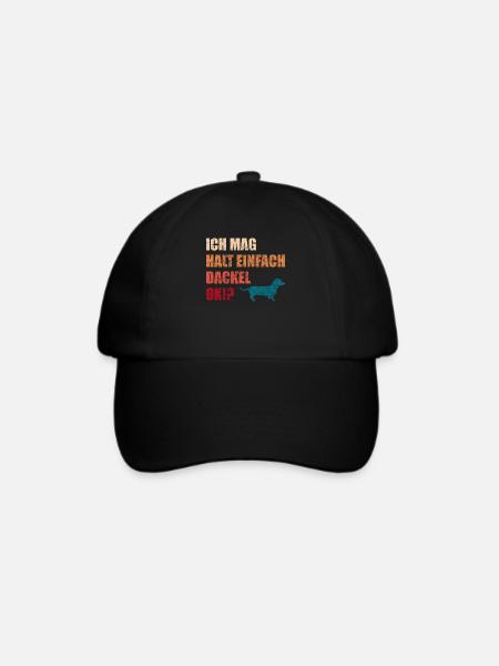 Dackelhund Dackel Hund Lustiger Spruch Geschenk - Baseballkappe - Schwarz/Schwarz