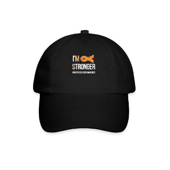 Multiple Sklerose MS Kämpfer World MS Day Sklerose - Baseballkappe - Schwarz/Schwarz - Vorne