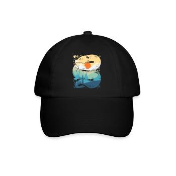 Sunrise Dragon - Baseballkappe - Schwarz/Schwarz - Vorne
