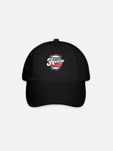 Italienischer Opa Bester Nonno - Baseballkappe - Schwarz/Schwarz