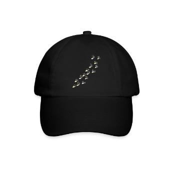 Biene Bienen Imker - Baseballkappe - Schwarz/Schwarz - Vorne