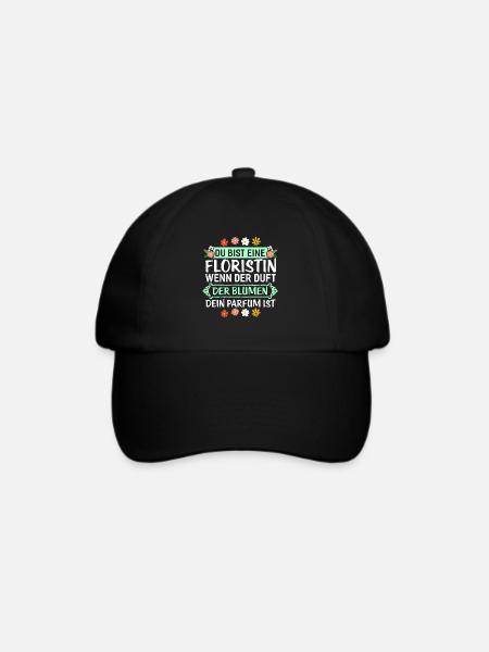 Floristin Florist Floristik Gärtnerin Geschenk - Baseballkappe - Schwarz/Schwarz