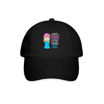 K-Pop Korea-Popmusik Kdrama Kpop Korea Koreanisch - Baseballkappe - Schwarz/Schwarz - Vorne