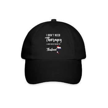 Thailand Urlaub Spruch Thailand - Baseballkappe - Schwarz/Schwarz - Vorne
