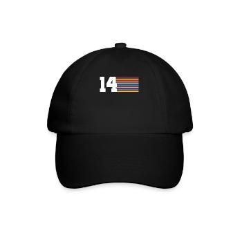 14 - Baseballkappe - Schwarz/Schwarz - Vorne