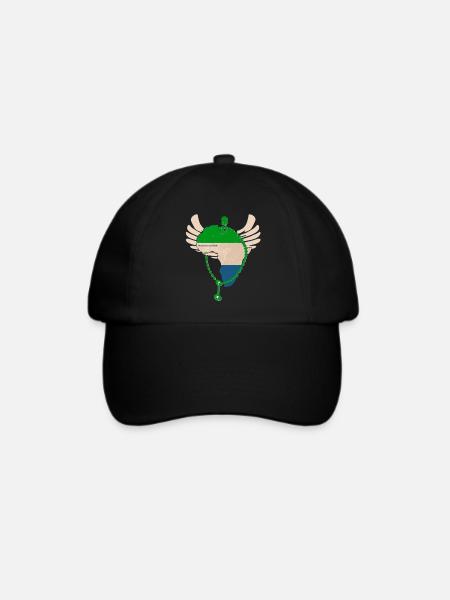 Sierra Leone - Baseballkappe - Schwarz/Schwarz