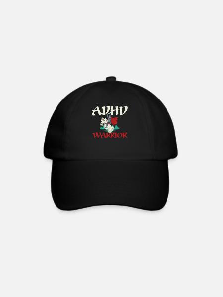 ADHD Warrior ADHS Geschenk - Baseballkappe - Schwarz/Schwarz