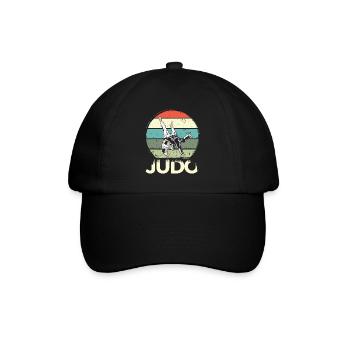 Judo Vintage Japanische Kampfsportart Geschenk - Baseballkappe - Schwarz/Schwarz - Vorne