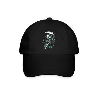 Sensenmann - Baseballkappe - Schwarz/Schwarz - Vorne