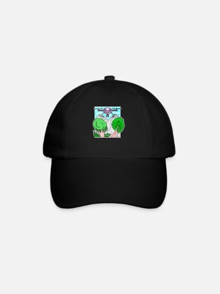 Drohne - Baseballkappe - Schwarz/Schwarz