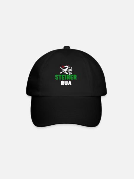 Steirerbua Steier Bua Steiermark Buam Männer - Baseballkappe - Schwarz/Schwarz