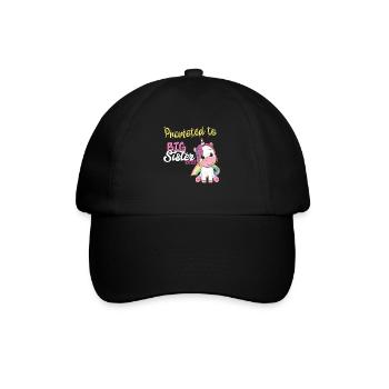 Schwester 2022 Einhorn Geschenk Idee Geschwister - Baseballkappe - Schwarz/Schwarz - Vorne