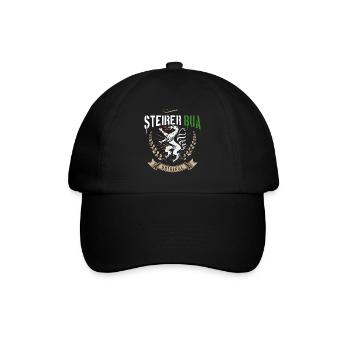 Steirerbua Steiermark Steirer Bua - Baseballkappe - Schwarz/Schwarz - Vorne