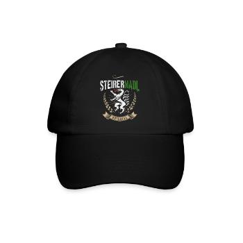 Steirermadl Steiermark Steirerin Steirer Madl - Baseballkappe - Schwarz/Schwarz - Vorne