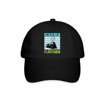 Modelleisenbahn Modellbauer Spruch Gleise - Baseballkappe - Schwarz/Schwarz - Vorne