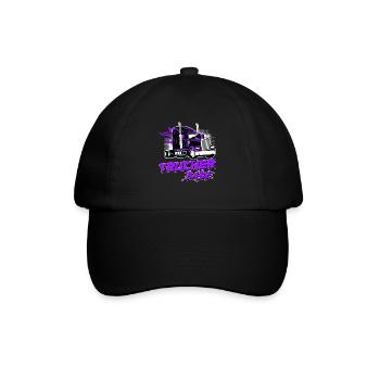 LKW-Fahrerin Trucker Babe Spruch LKW Truck - Baseballkappe - Schwarz/Schwarz - Vorne