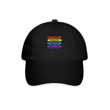 the world has bigger problems - ANTI LGBT - Baseballkappe - Schwarz/Schwarz - Vorne