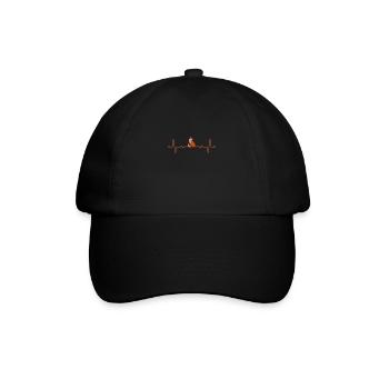 Fuchs Waldtiere Herzschlag - Baseballkappe - Schwarz/Schwarz - Vorne