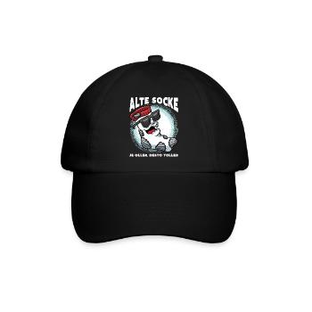 Geschenke zum Geburtstag Mann Alte Socke - Baseballkappe - Schwarz/Schwarz - Vorne