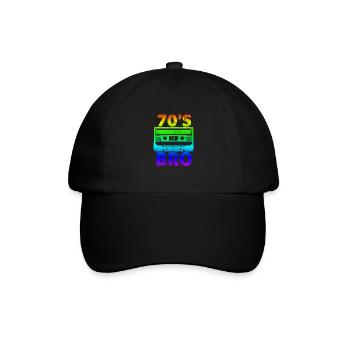 70er Jahre - Baseballkappe - Schwarz/Schwarz - Vorne