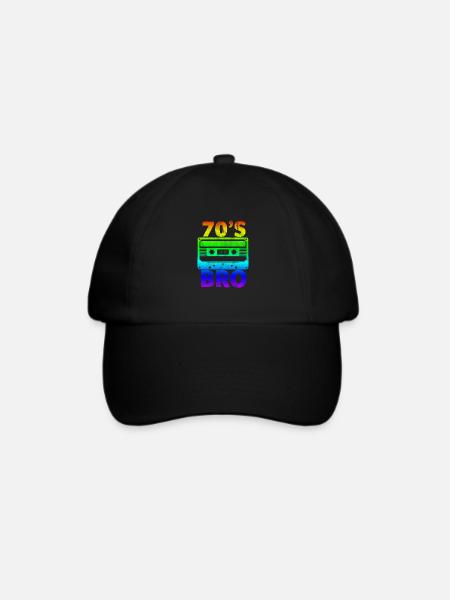 70er Jahre - Baseballkappe - Schwarz/Schwarz