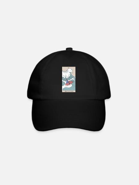 Kapitän Tarotkarte Okkultes Tarot Segler Design - Baseballkappe - Schwarz/Schwarz