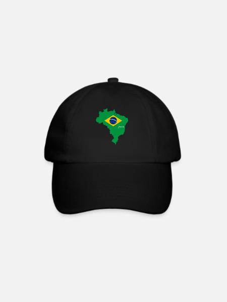 Brasilien - Baseballkappe - Schwarz/Schwarz