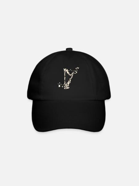 Harfe und Harfenmusik Harfenisten - Baseballkappe - Schwarz/Schwarz
