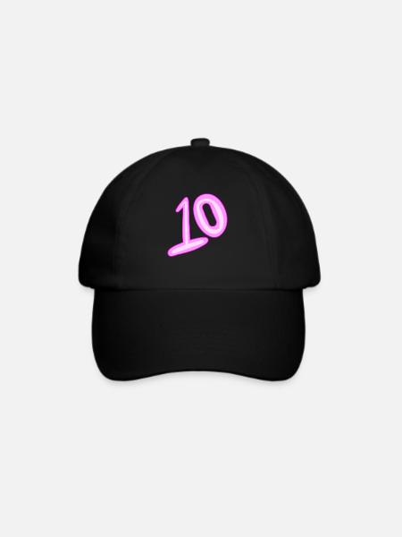 10 - Baseballkappe - Schwarz/Schwarz