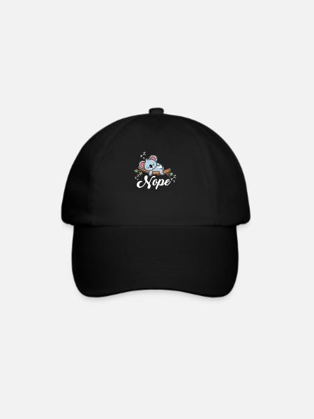 Koala Koalabär - Baseballkappe - Schwarz/Schwarz