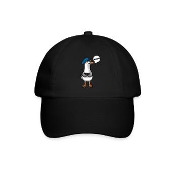 Sture Möwe Mittelmeermöwe Möwenvögel Nordsee - Baseballkappe - Schwarz/Schwarz - Vorne