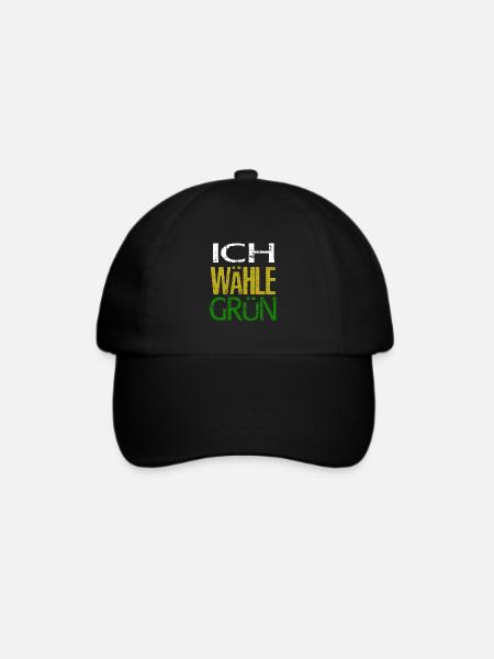 Ich Wähle Grün – Bundestagswahl 2021 Die Grünen - Baseballkappe - Schwarz/Schwarz