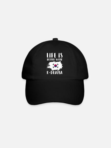 K-Drama K-Drama Koreanisches Geschenk - Baseballkappe - Schwarz/Schwarz