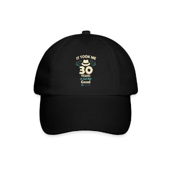 30. Geburtstag - Baseballkappe - Schwarz/Schwarz - Vorne
