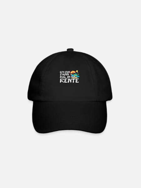 Ich bin dann mal in Rente - Baseballkappe - Schwarz/Schwarz