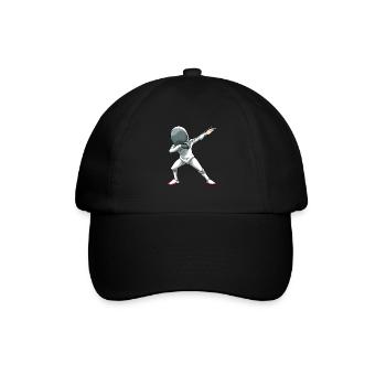 Fechten Dabbing Dab Fechtkampf - Baseballkappe - Schwarz/Schwarz - Vorne